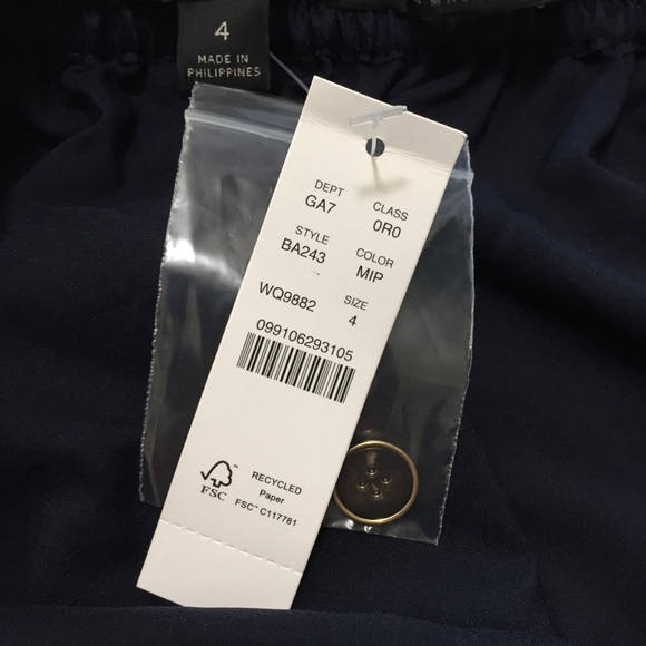 J crew tollegno 1900 wool stripe pants women’s 4 (Inseam 28) navy drawstring - Picture 13 of 13